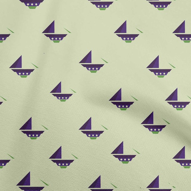 oneOone Polyester Lycra Beige Fabric Nautical Sewing Craft Projects Fabric Prints By Yard 56 Inch Wide