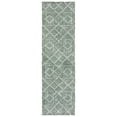 thumbnail image 3 of SAFAVIEH Abstract Brock Geometric Runner Rug, Dark Green/Ivory, 2'3" x 12', 3 of 12