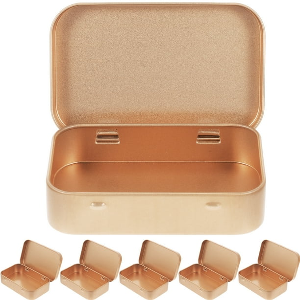 Caja de estaño de 6 piezas con tapa pequeñas cajas de hojalata rectangle cajas de regalo de hojalata