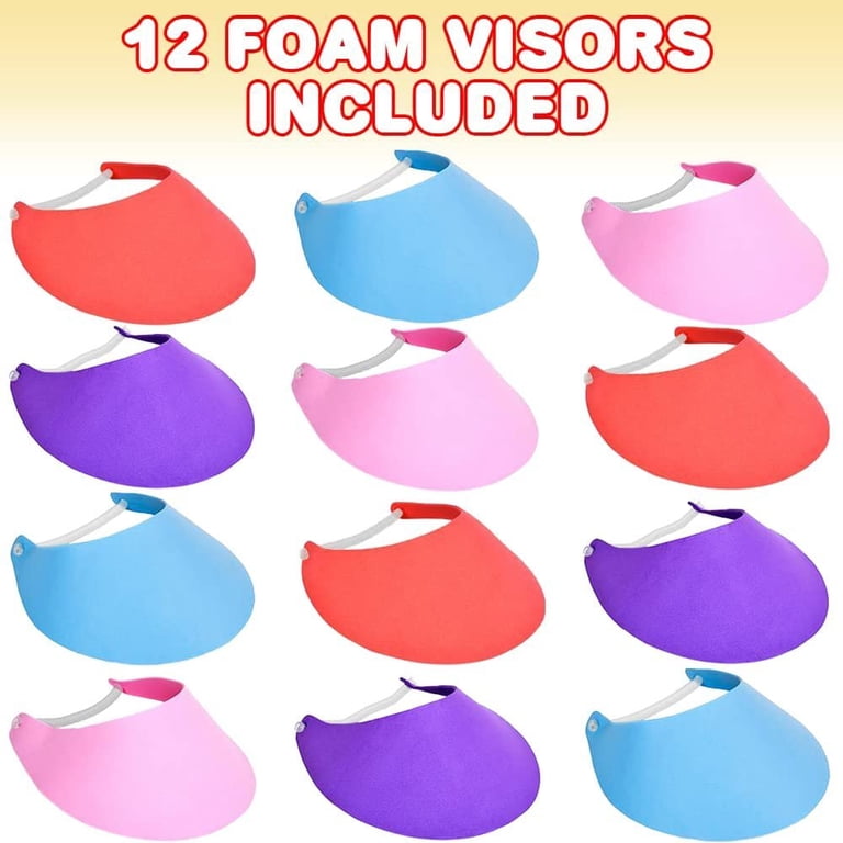 ArtCreativity Foam Visor Set: 12pc Assorted Colors, Age 3+  display picture 1