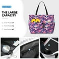 thumbnail image 3 of Xecao cool Skull flower colorful for versatile beach bag for women includes zipper pockets and waterproof material, ideal for vacations and adventures., 3 of 7