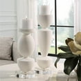 thumbnail image 4 of Uttermost Lido Modern Rice Stone/Crystal Candleholder in White/Clear (Set of 2), 4 of 4