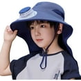 thumbnail image 3 of Solar Fan Hat for Kids, Wide Brim Solar Fan Outdoor Fishing Hat with 1 Fans Solar Power, Waterproof Outdoor Hiking Camping Fishing Hat，USB Rechargeable Solar Hat Fan for Boys & Girls, 3 of 6