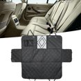 thumbnail image 4 of Tela Oxford acolchada negra para parte trasera de coche, impermeable, antideslizante, duradera, alfombrilla para mascotas, cojín para perro, negro, 137x147cm, 4 of 5