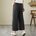 thumbnail image 4 of Pants for Women S with Pockets Pants with Stripe on The Side Dress Size 16 Women Linen Cover up Comfy plus Size Glitter Dress Corduroy plus Elastic Waist Pant 3 Strip Black 3XL, 4 of 7