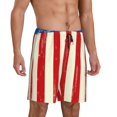 thumbnail image 2 of Wukai America Flags2 Men’s Short Pajama Pants With Pockets Soft Sleep Pj Shorts for Men-, 2 of 6