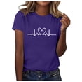 thumbnail image 1 of Mode et Loisirs Art Performance Imprimé Col Rond Manches Courtes T-Shirt Décontracté T-Shirt Manches Longues pour Femmes Confort Manches Courtes T-Shirts pour Femmes, 1 of 4