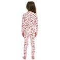thumbnail image 5 of Cudlie Girls’ 4-Piece Pajama Set – Long Sleeve Cotton Blend Sleepwear, 2 Tops and 2 Pants, Fun Prints – Elephants and Animals– Size 5T, 5 of 9