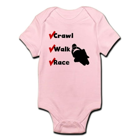 

CafePress - Crawl Walk Race Body Suit - Baby Light Bodysuit