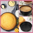 thumbnail image 4 of Cak Pan St of 4 (4 inch/6 inch/8 inch/9½ inch), Nonstick Round Baking Cak Pans for Tir Birthday Wdding Cak, Stainlss Stl Cor & Non-Toxic Coating, 2 Inch Dp (Black), 4 of 7