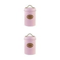 thumbnail image 2 of serony Metal Transparent Tea Jars For Storing And Displaying Favorite Tea Leaves Versatile Kitchen Storage Jars Eco-Friendly Pink sugar 2Set, 2 of 6