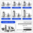 GIRACOA 132 Pcs Chicago Rivets Set, 6 Sizes M5 Binding Screws with ...