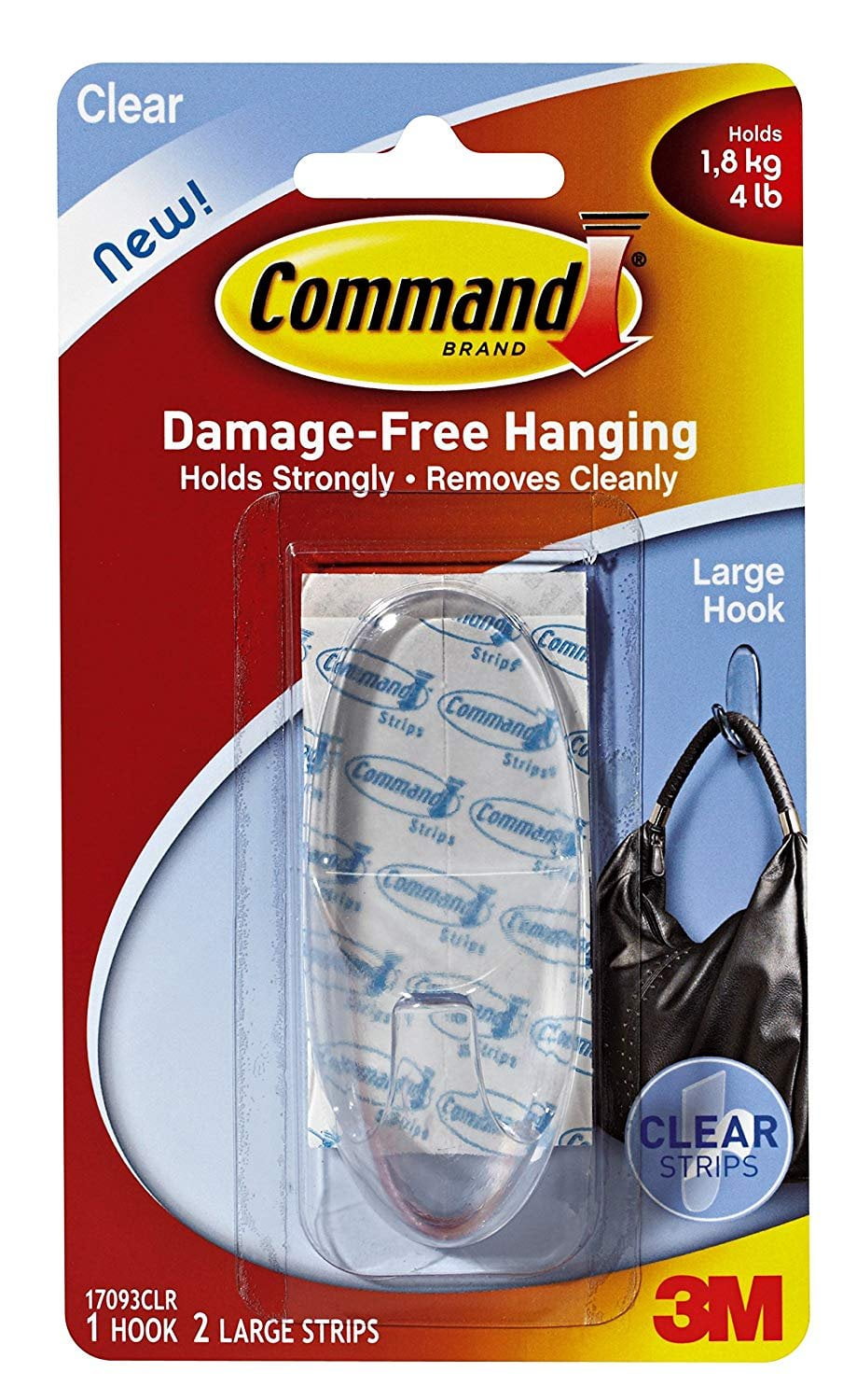 Command Strips 17093CLR Command Large Clear Hook