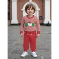 thumbnail image 6 of BemeyourBBs Boy Christmas Outfits Santa Embroidery Long Sleeve Pullover + Pants, 6 of 9
