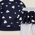 thumbnail image 4 of TOWED22 Toddler Girl Clothes Baby Sweatshirt Cute Graphic Print Fall Winter Outfits Long Sleeve Tops Pants Set 2 Pcs,Blue,5-6 Y, 4 of 4