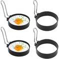 thumbnail image 1 of Dww-4 Pieces Stainless Steel Egg Rings, Fried Egg Rings, Non-stick Egg Rings, Mini Round Pancake Egg Rings For Fried And Poached Egg Crumpets, 1 of 5