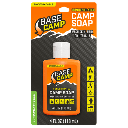 Base Camp Concentrated Camp Soap - 4 Fluid Ounces of Unscented All Purpose Soap
