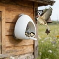 thumbnail image 4 of White Window Bird Feeder With Suction Cup Outdoor Tray Style For Garden Courtyard Plastic, 4 of 7