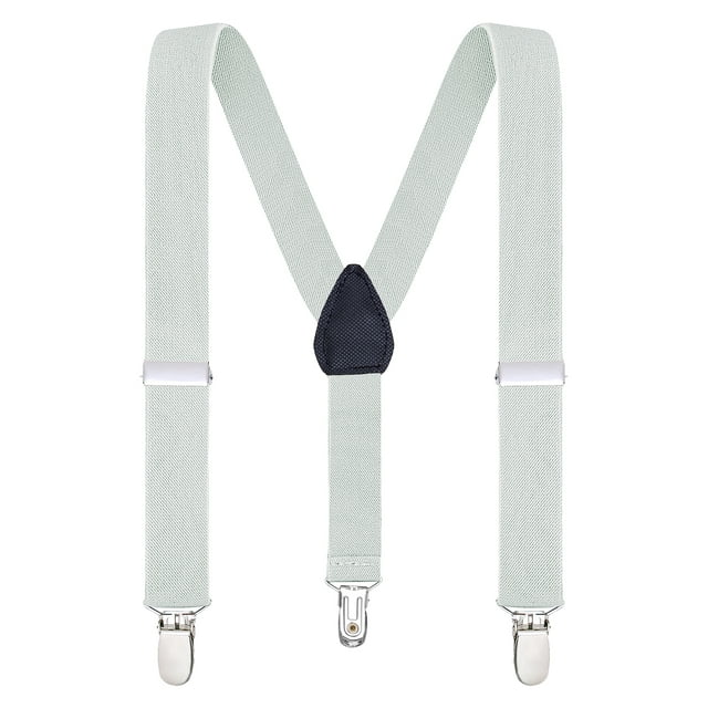 Buyless Fashion Adjustable Suspenders for Kids Toddlers Baby Elastic Solid Color 1 Inch - Y Back Design