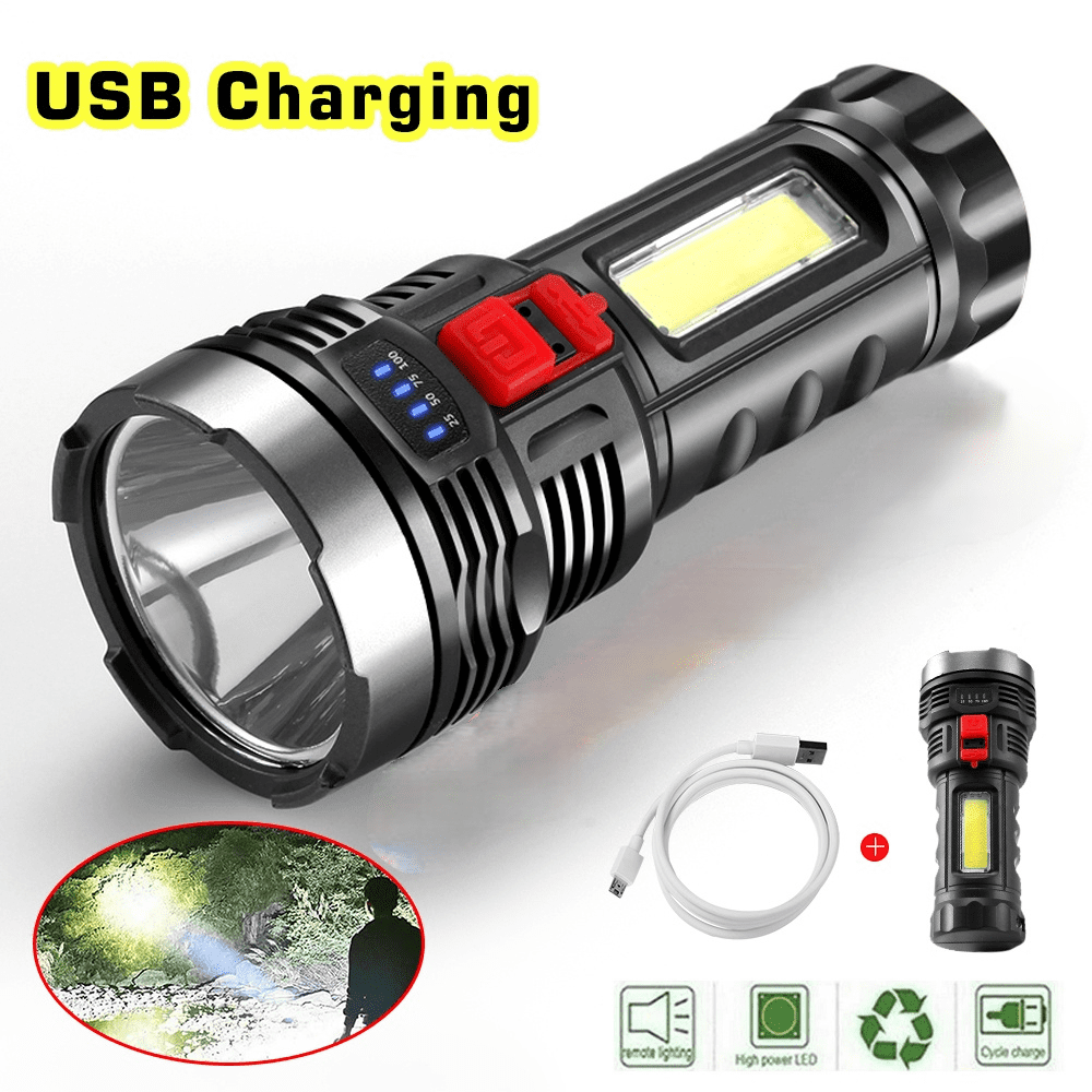 Details about   Super Bright 10000000LM Torch Powerful LED Flashlight USB Rechargeable Light TOP 