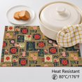 thumbnail image 5 of Placemat, Pioneer Flower Floral Print Pattern Place Mats Table Mat Set Of 2, PVC Washable Placemats for Party Kitchen Dining Decoration, 18x12 Inch, Fade Resistant, 5 of 6