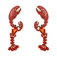 thumbnail image 2 of Anvazise Dangle Earrings Creative Vivid Rhinestone Funny Lobster Sexy Eardrop for Gift style 2, 2 of 13