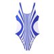 thumbnail image 1 of Conjunto de Bikini de Cintura Alta para las Mujeres Color Bloque Moda Correas de Hombro sin Espalda Traje de Baño, Traje de Baño Sexy de Corte Alto, 1 of 5