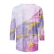 thumbnail image 4 of Camisas Para Mujer, Cuello Redondo, Camisetas Casuales, Camiseta Estampada A La Moda, Blusa de Manga 3/4 de Longitud Media Odeerbi ODB123690, 4 of 5