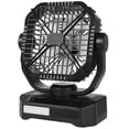thumbnail image 2 of 10400mAh Solar fan, Camping Fan with Solar Panel & LED Lantern, 7W 8 Inch Portable Rechargeable Battery Powered for Outside, 4-Speed and Quiet Operated for Picnic, Barbecue, Fishing, Travel, 2 of 9