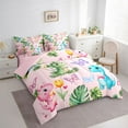 thumbnail image 3 of Homewish Cartoon Animal Dinosaur 7-Piece Twin Bedding Sets for Kids Children Teens,Flowers Butterflies Bedding Comforter Set,Dreamy Princess Breathable Sheet Sets,Luxury Bedroom Decor,Reversible, 3 of 8