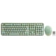 thumbnail image 4 of Juego de Mouse con Teclado Inalámbrico, Teclado Ergonómico Retro Vintage de 100 Teclas Y Combinación icina en el Hogar(Verde) Teclado inalámbrico Juego Spptty No, 4 of 7