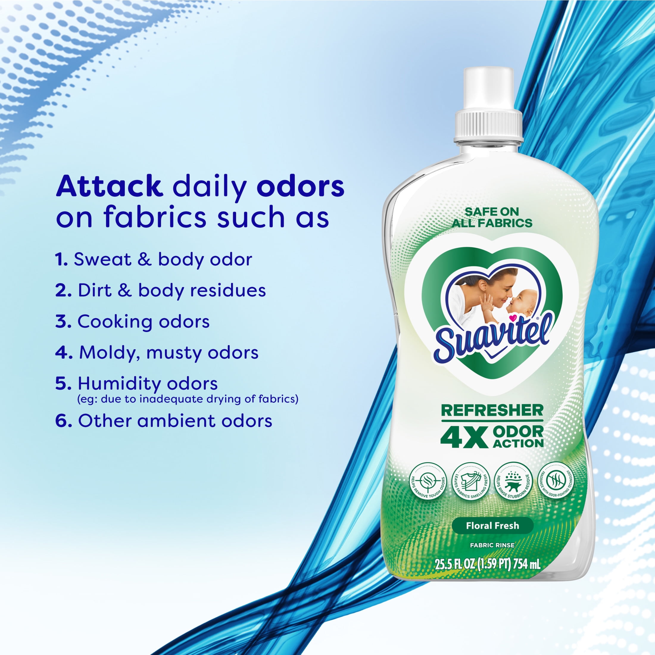 Suavitel Refreshe Floral Fresh Fabric Softener – Long-Lasting Scent