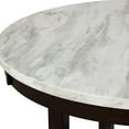 thumbnail image 3 of New Classic Furniture Celeste 42" Faux Marbre Table Ronde Comptoir, Expresso, 3 of 9