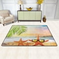 thumbnail image 2 of SKYSONIC 72x48in Summer Beach Area Rug, Starfish Family Non-Slip Floor Carpet for Indoor Living Dining Room and Bedroom Area, 2 of 7