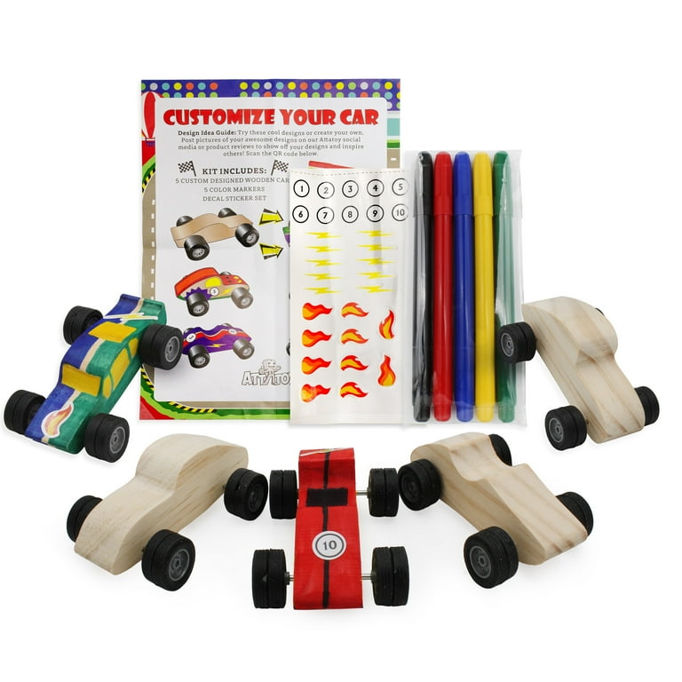 Build and Paint Wooden Cars Craft Kit