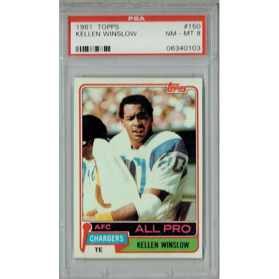 PSA 8 Kellen Winslow 1981 Topps #150 Rookie Card Los Angeles Chargers