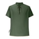 thumbnail image 1 of pstuiky Camisa de manga corta para hombre, Camisa de estilo hippie para hombre, de manga corta, estilo playero, informal, con cuello levantado y cuello vuelto. camisas casuales para hombre xl, 1 of 5