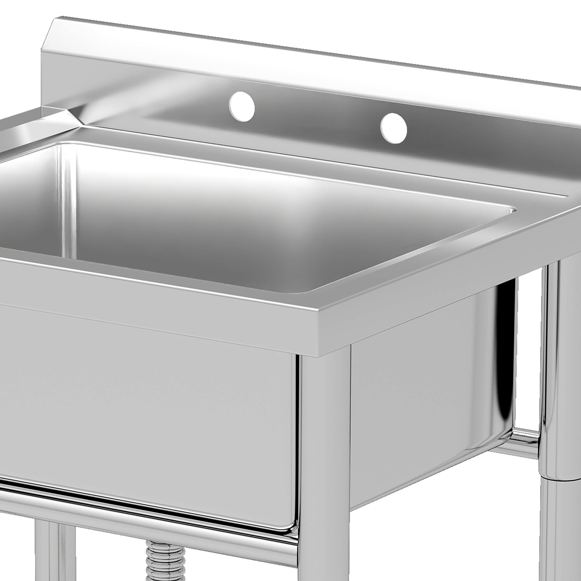 DEXTRUS Stainless Steel Utility Sink, Single Bowl NSF Commercial Sink for Restaurant Laundry Bathroom Garage