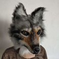 thumbnail image 2 of Máscara de Halloween accesorios para actuación en escenario vestido cos de perro lobo brillar Electrónica, 2 of 3