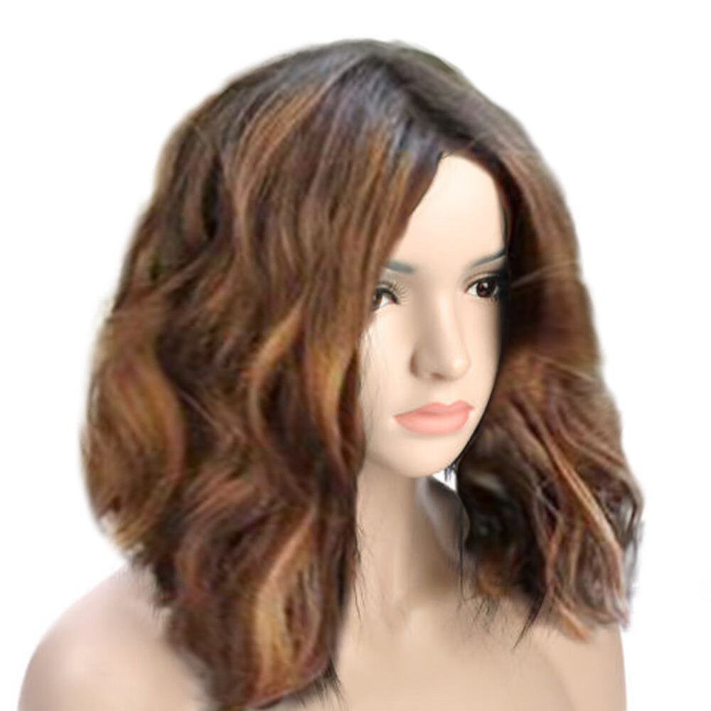 Short Wavy Bobo Human Hair Rose net Wig Glueless Front Wigs Black Women