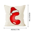 thumbnail image 3 of Ganfancp Navidad 26 Letter Pillow Cover Holiday Sofa Decoration Pillowcase -Border Linen Printed Cushion Cover Ofertas Del Día 1*Funda de Almohada, 3 of 5