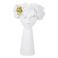 thumbnail image 2 of Garden , Shaped Cartoon Flower Vase, Resin Vase Statue Dressing Tables Storage Container, Decor - White, 2 of 8