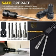 Versatility Impacts Driver Bit Holders,Square Drives to Socket Converters Adapter,Impact Drill Adapter for Workshop Use,Multipurpose Electric Wrench with 1/2 Inch to 1/4 Hex Shank