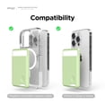 thumbnail image 2 of elago Magnetic Wallet Card Holder 2-Cards Compatible with MagSafe for iPhone - Secure Phone Wallet, Long Last Silicone, Scratch and Damage Protection (Pastel Green), 2 of 5