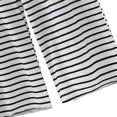 thumbnail image 4 of 2 Piece Outfits Summer Women，Womens Two Piece Striped Set Short Sleeve Crewneck Top and Wide Leg Pants Matching Sets, 4 of 5