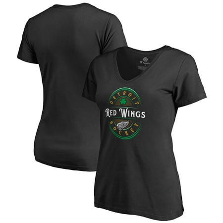 Detroit Red Wings Fanatics Branded Women S St Patrick S Day Forever Lucky V Neck T Shirt Black Walmart Com