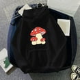 thumbnail image 2 of Sudadera con capucha Hanzidakd para mujer, bonita sudadera con capucha de hongo kawaii para adolescentes, ropa para niñas, sudadera con capucha, camisetas, negro, L, 2 of 5