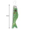 thumbnail image 3 of Bandera de Koinobori 55cm Verde Sunnimix Manga de Viento Japonés Peces Vela Streamer, 3 of 7