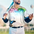 thumbnail image 6 of Balery Butterfly In Blossoms Zen Baseball Jersey for Men Casual Button Down Shirts Short Sleeve Active Team Sports Uniform-4X-Large, 6 of 9