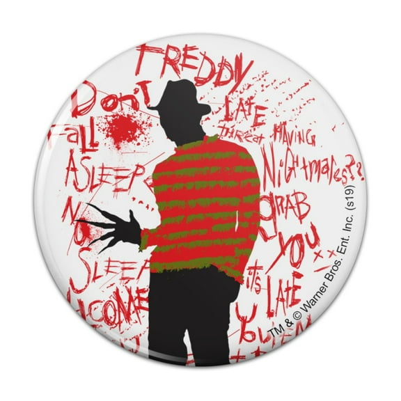 A Nightmare on Elm Street Freddy Kitchen Refrigerator Locker Button Magnet